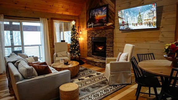 Forest-View Log Lodge w/ Hot Tub, Game Room & 2 Decks