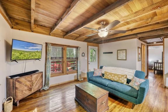 Creekside Couples Cabin | Fire Pit Near Boone